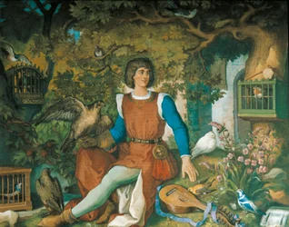 Portrait of Walther von der Vogelweide, from the Tannhauser Saga