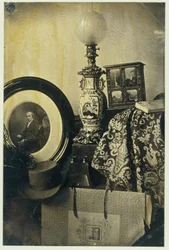 Still Life with Photographic Portrait of Asser, Stereoscope, and Portfolio