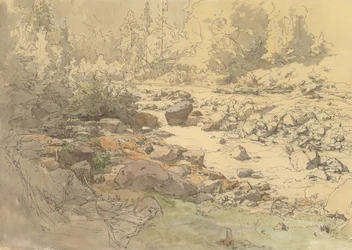 Landscape with Rocks in a River near Kronau