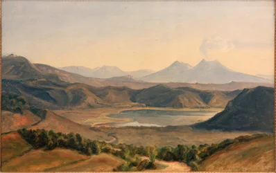 Lake Avernus and Vesuvius