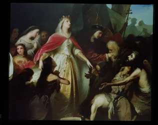 Catholic Monarchs Receiving the Christian Captives after the Conquest of Malaga in 1487 (detail)