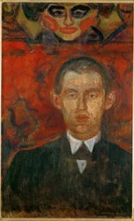 Edvard Munch, Self-Portrait with Female Mask