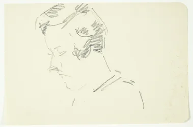 Portrait Study of the Painter Ellen Olrik, with Bent Head, 7/8 Profile to the Left