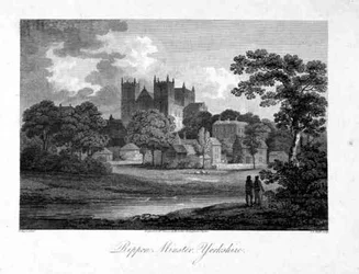 Ripon Minster, engraved by J. C. Smith
