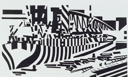 Dazzled Ship in Dry Dock