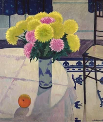 Still Life with Chrysanthemums in a Vase