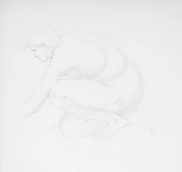 Crouching Female Nude
