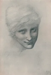 Study of the Mermaid, In The Depths of the Sea, 1886
