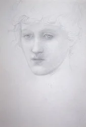 Study of Head of a Girl - Bessie Keane