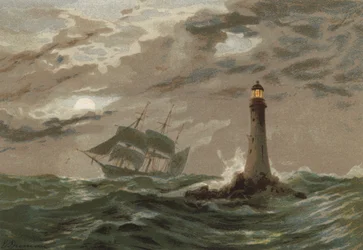 Moonlight, Eddystone Lighthouse