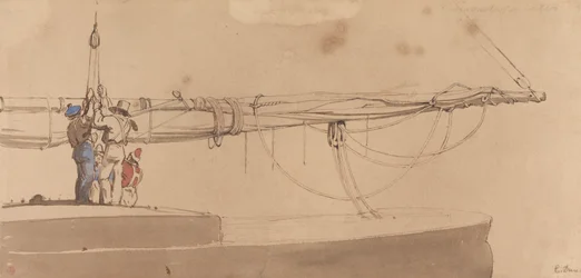 Sailors Raising a Boom