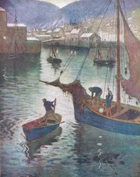 The harbour, Polperrow, from Hutchinson