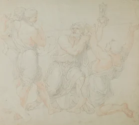 Study for the Figures of Demitrius and Two Workmen