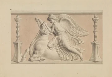 Winged Figure Slaying a Bull