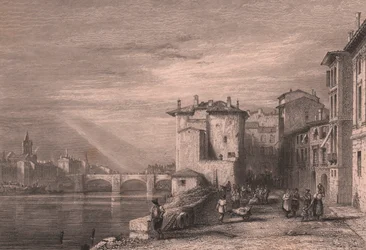 View of Verona on Adige River, Veneto, Italy