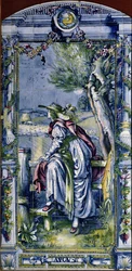 August, from a series of tile panels for the Dutch Kitchen, 1867-8
