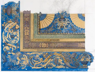 Design for the Central Ceiling of the Billiard Room at Wortley Hall