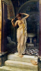 Diadumene, Young Woman Tying Her Headband in an Antique Bath