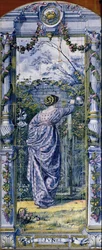 June, from a Series of Tile Panels for the Dutch Kitchen