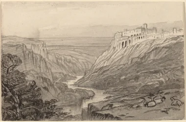 Goats Resting above a River Gorge, Narni, Italy, 1884-1885