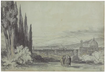View of Florence with the Duomo in the distance