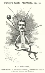 Punch cartoon: Fred Spofforth, Australian cricketer
