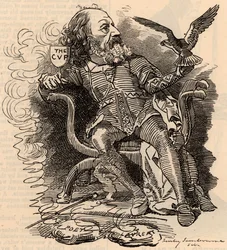 Cartoon of Alfred Tennyson, English Poet