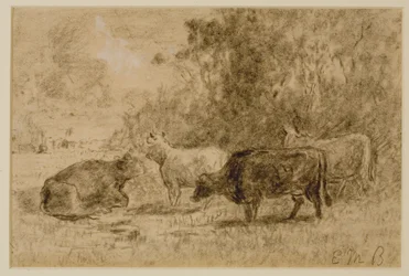 Landscape with Four Cows