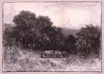 Landscape with Three Cows