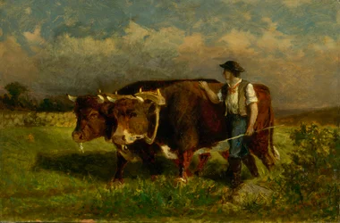 Untitled (man with two oxen)