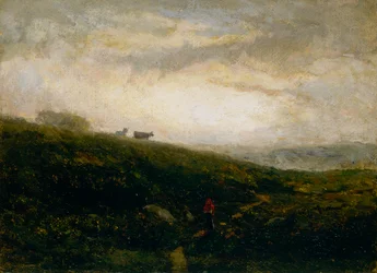 Untitled Cows Descending Hillside, 1881