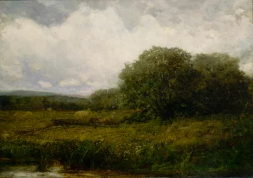 Landscape with Oxen and Haycart Crossing Bridge