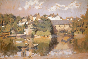 Buildings by a River