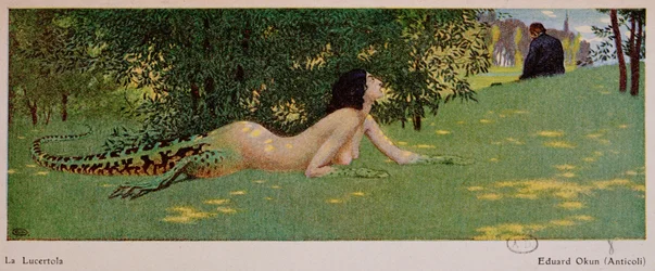 Lucertola (half female, half green lizard), 1908