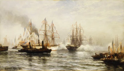 Reception of the Isere in New York Bay, June 20, 1885