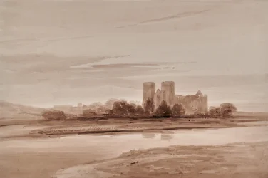 Landscape with Church and River or Lake
