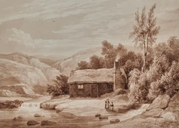 Landscape with cottage