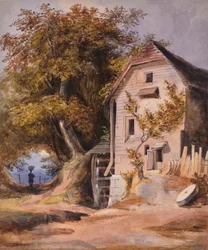 Landscape with watermill