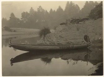 Fishing from Canoe - Hupa