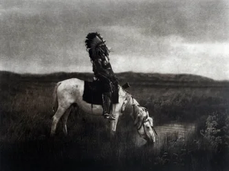 Indian Warrior Riding in the Plain