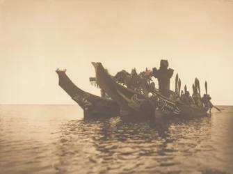 Masked Dancers in Canoes - Qagyuhl A, 1914