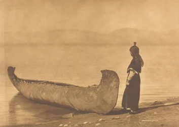 On the Shore of the Lake - Kutenai, 1910