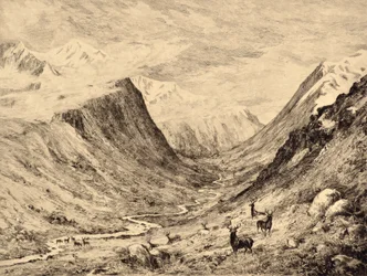 The Highland Dee: Meeting of Garchary and Larig Burns, c.1880