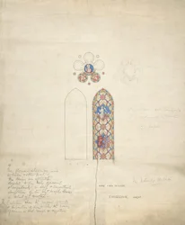 Design for Stained Glass Windows in Ditteridge Church