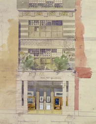 Design for the facade of McLean Fine Art Galleries, Haymarket, London