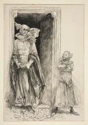 Armado and Moth, from Act III, Scene i, Love