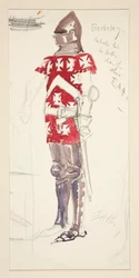 Berkeley, Costume Sketch for Henry Irving