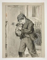 Boy with Puppy
