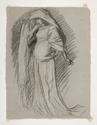 Figure Study for Castle of the Maidens, from The Quest of the Holy Grail