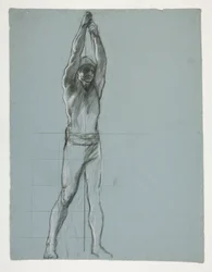 Figure Study for The Spirit of Vulcan, Genius of the Workers in Iron and Steel, capitol rotunda, Harrisburg, Pennsylvania